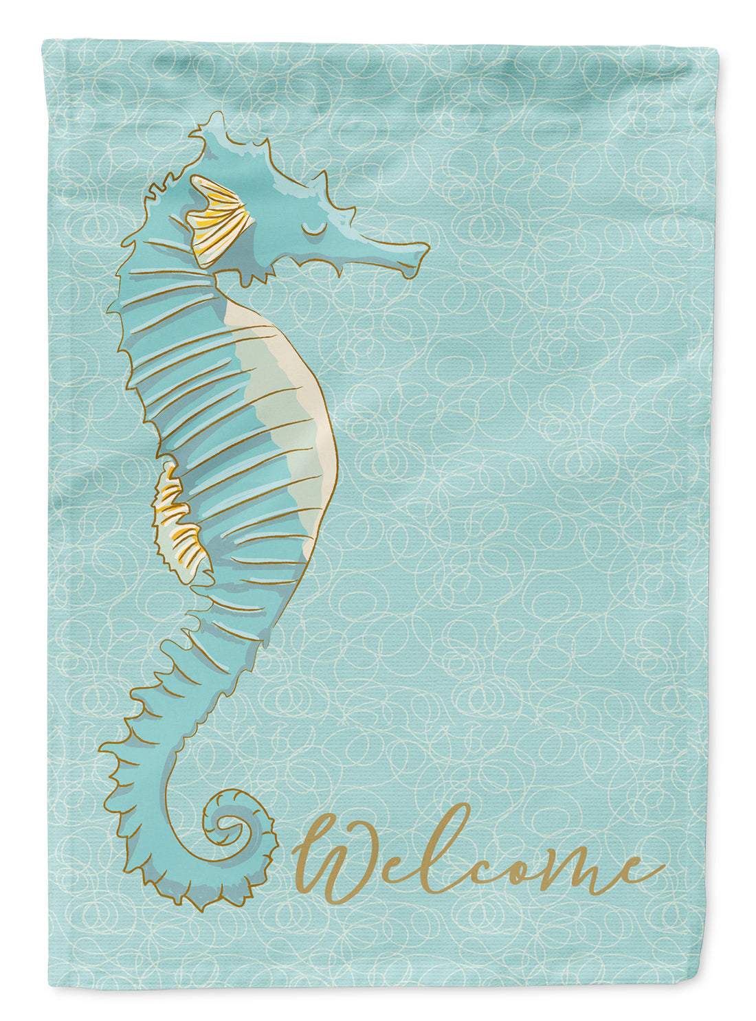 Seahorse Welcome Flag Canvas House Size BB8575CHF