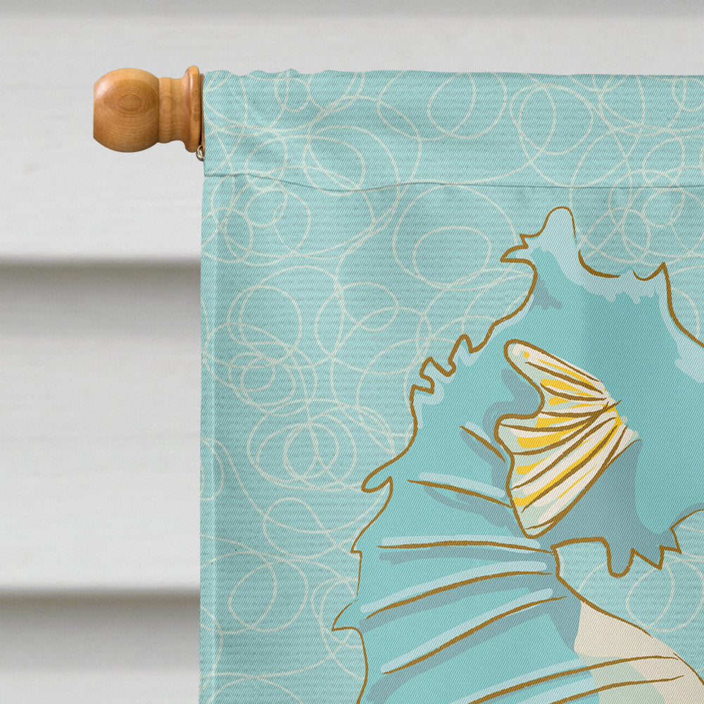 Seahorse Welcome Flag Canvas House Size BB8575CHF  the-store.com.
