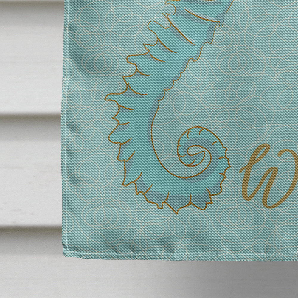 Seahorse Welcome Flag Canvas House Size BB8575CHF  the-store.com.