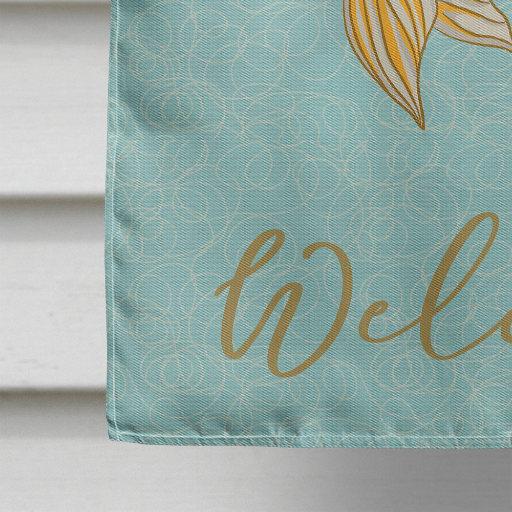 Gold Fish Welcome Flag Canvas House Size BB8579CHF