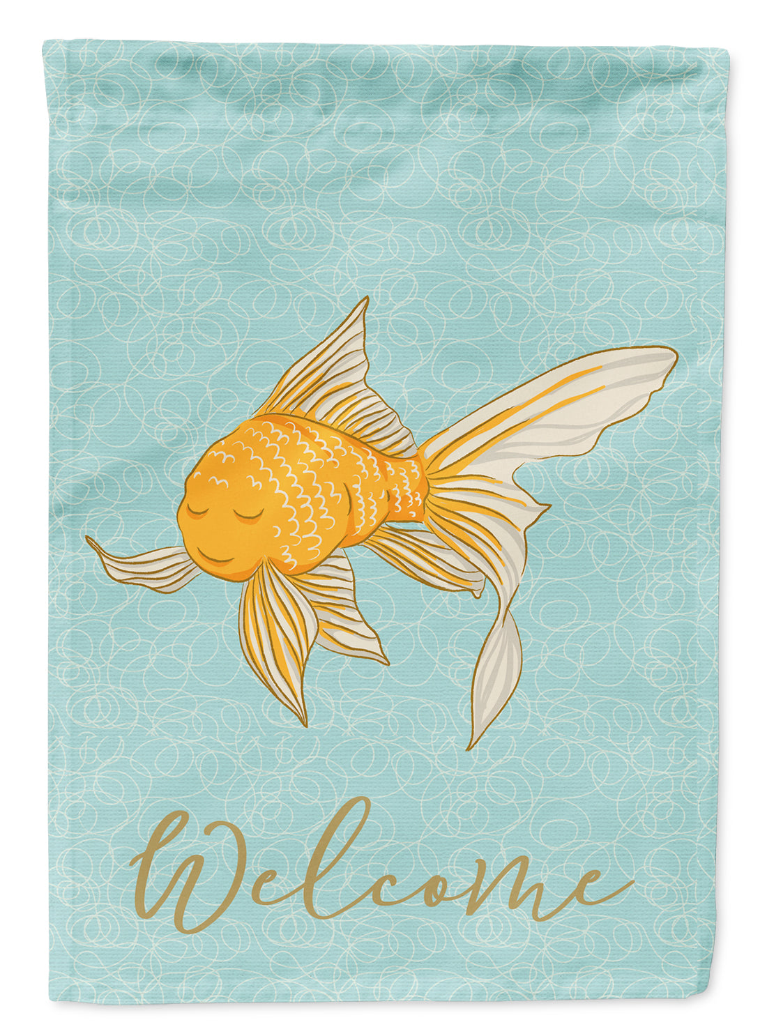 Gold Fish Welcome Flag Garden Size BB8579GF  the-store.com.