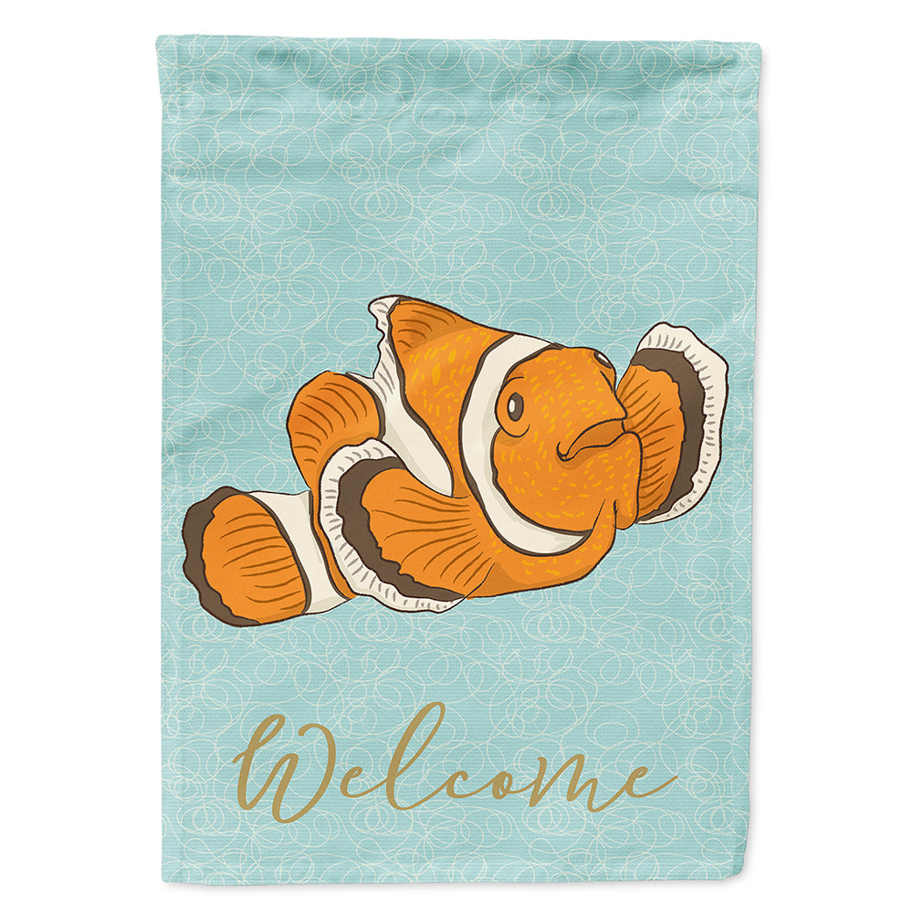 Clown Fish Welcome Flag Canvas House Size BB8580CHF