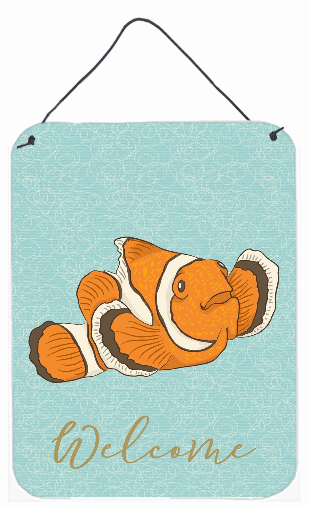 Clown Fish Welcome Wall or Door Hanging Prints BB8580DS1216 by Caroline&#39;s Treasures