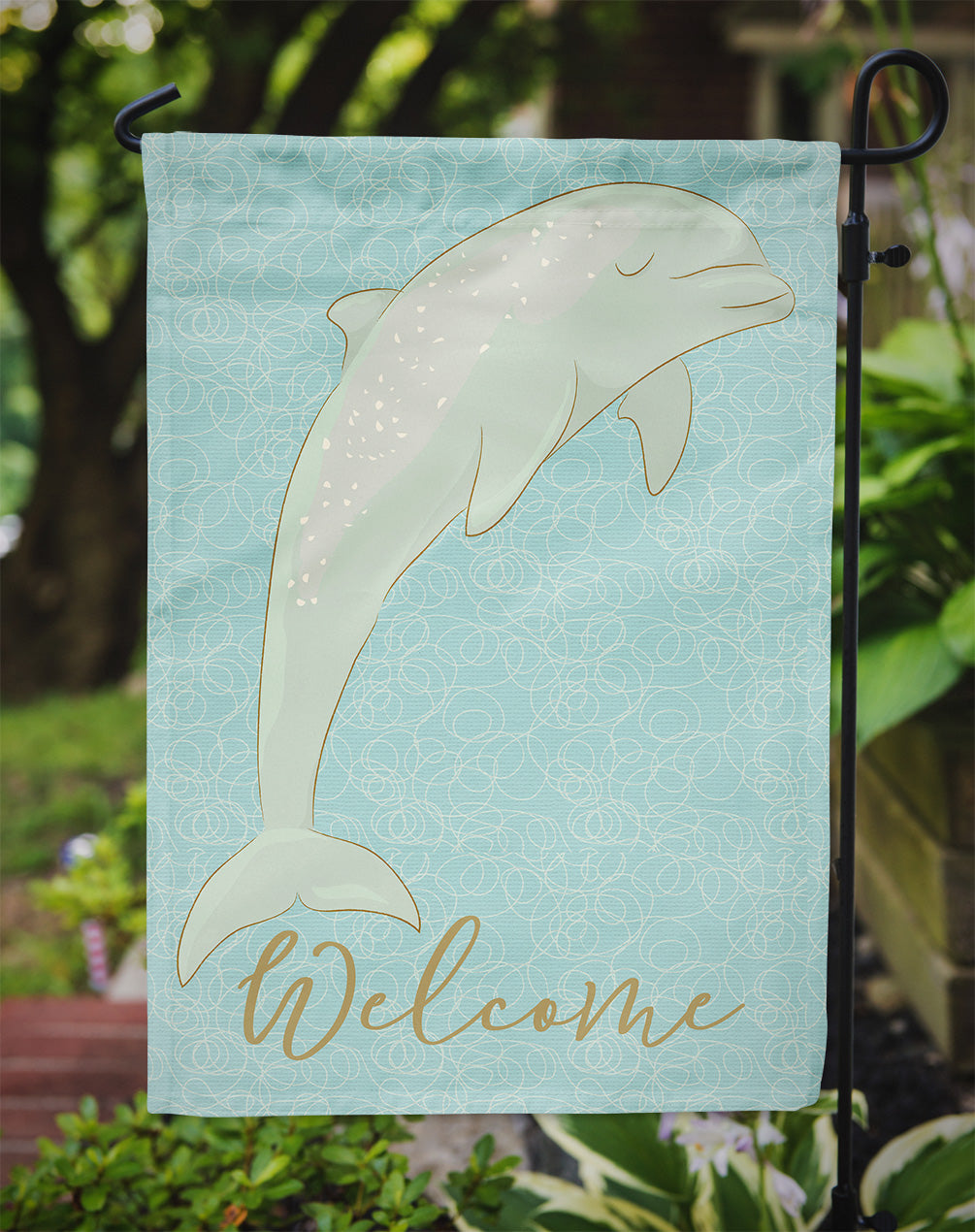 Dolphin Welcome Flag Garden Size BB8581GF  the-store.com.