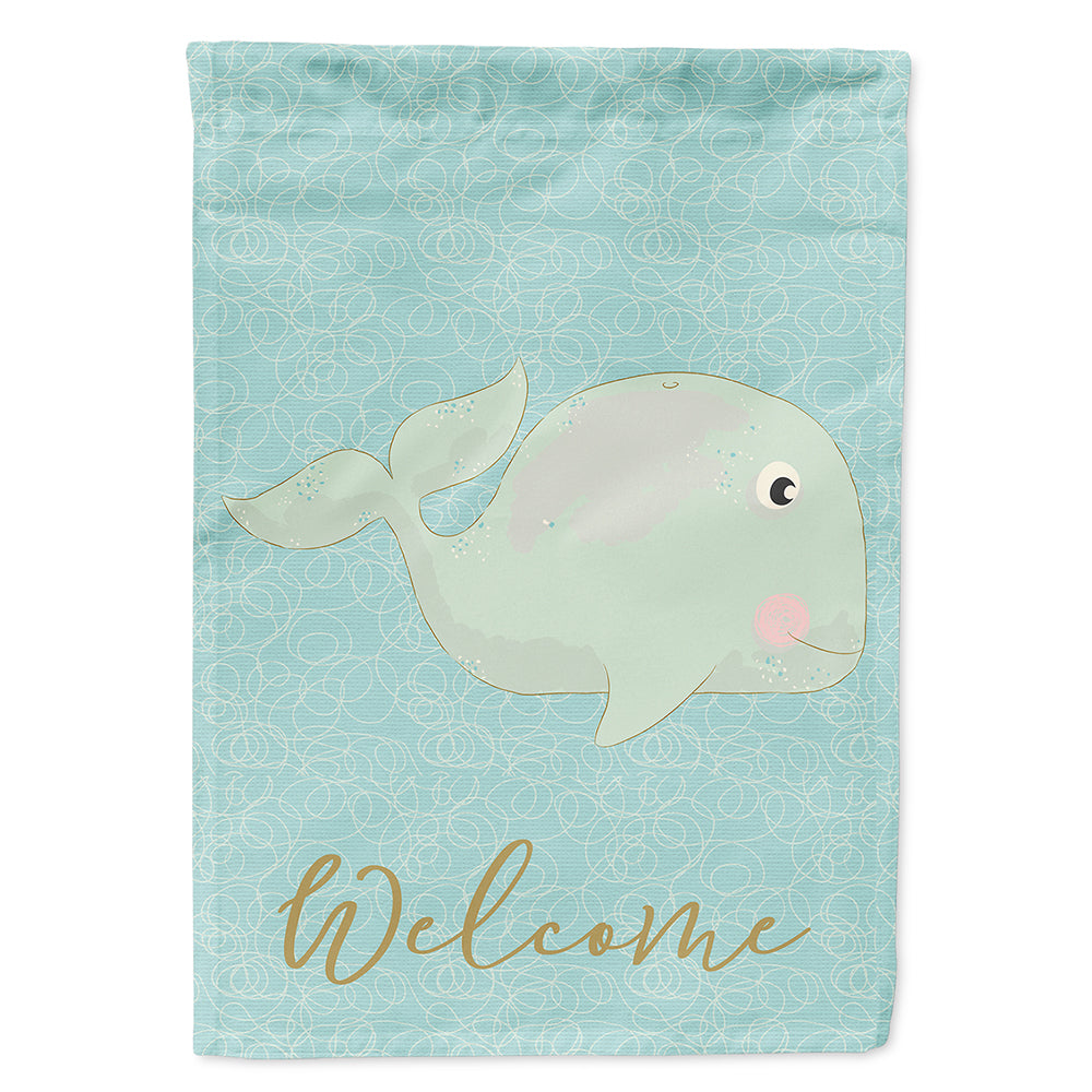 Whale Welcome Flag Canvas House Size BB8586CHF  the-store.com.