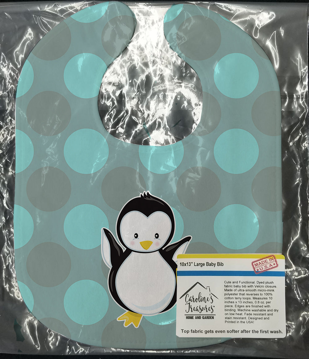 Caroline's Treasures Penguin on Polkadot Baby Bib BB8605BIB