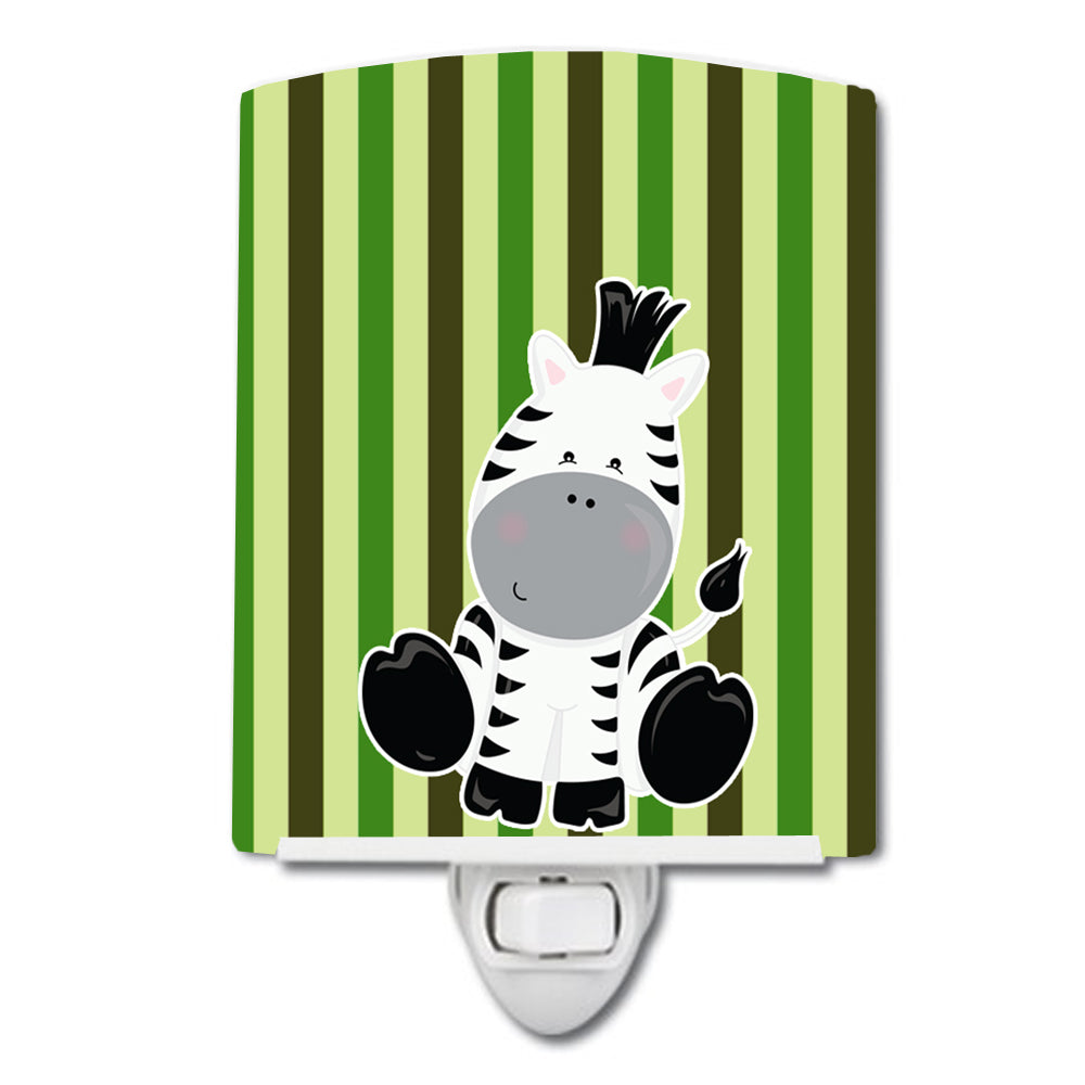 Zebra on Stripes Ceramic Night Light BB8607CNL - the-store.com