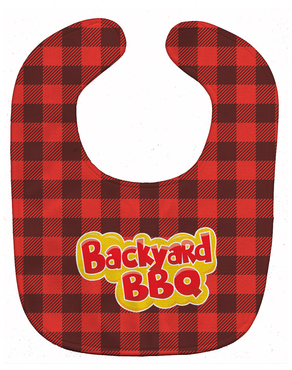 Backyard BBQ on Plaid Baby Bib BB8627BIB - the-store.com