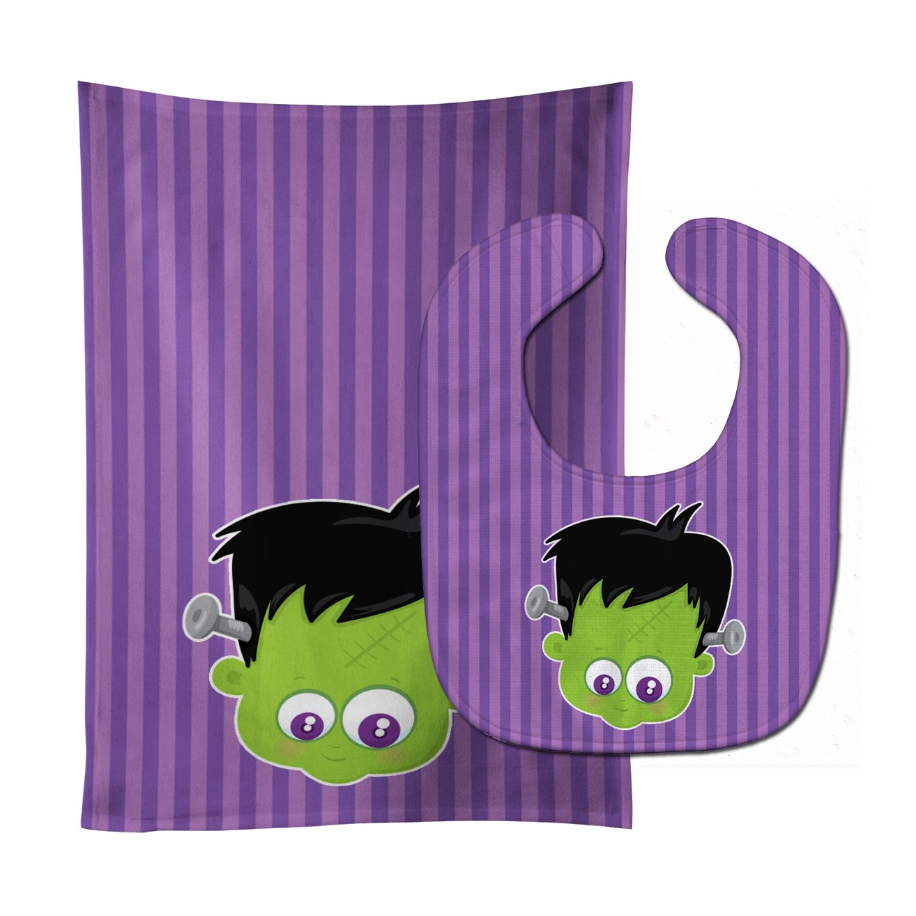 Halloween Frankenstein Baby Bib & Burp Cloth BB8788STBU by Caroline's Treasures