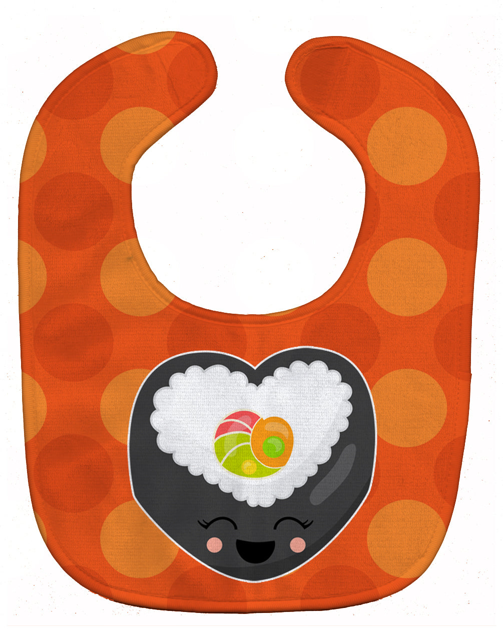 Heart Sushi Roll with Face Baby Bib BB8801BIB - the-store.com