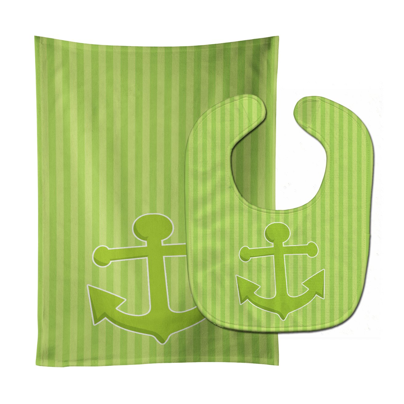 Nautical Anchor #2 Baby Bib & Burp Cloth BB8888STBU by Caroline's Treasures