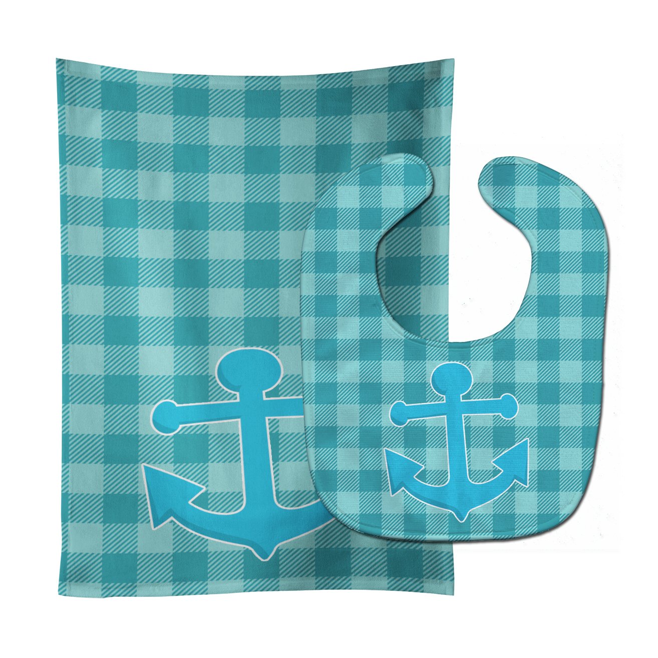 Nautical Anchor #3 Baby Bib & Burp Cloth BB8892STBU by Caroline's Treasures