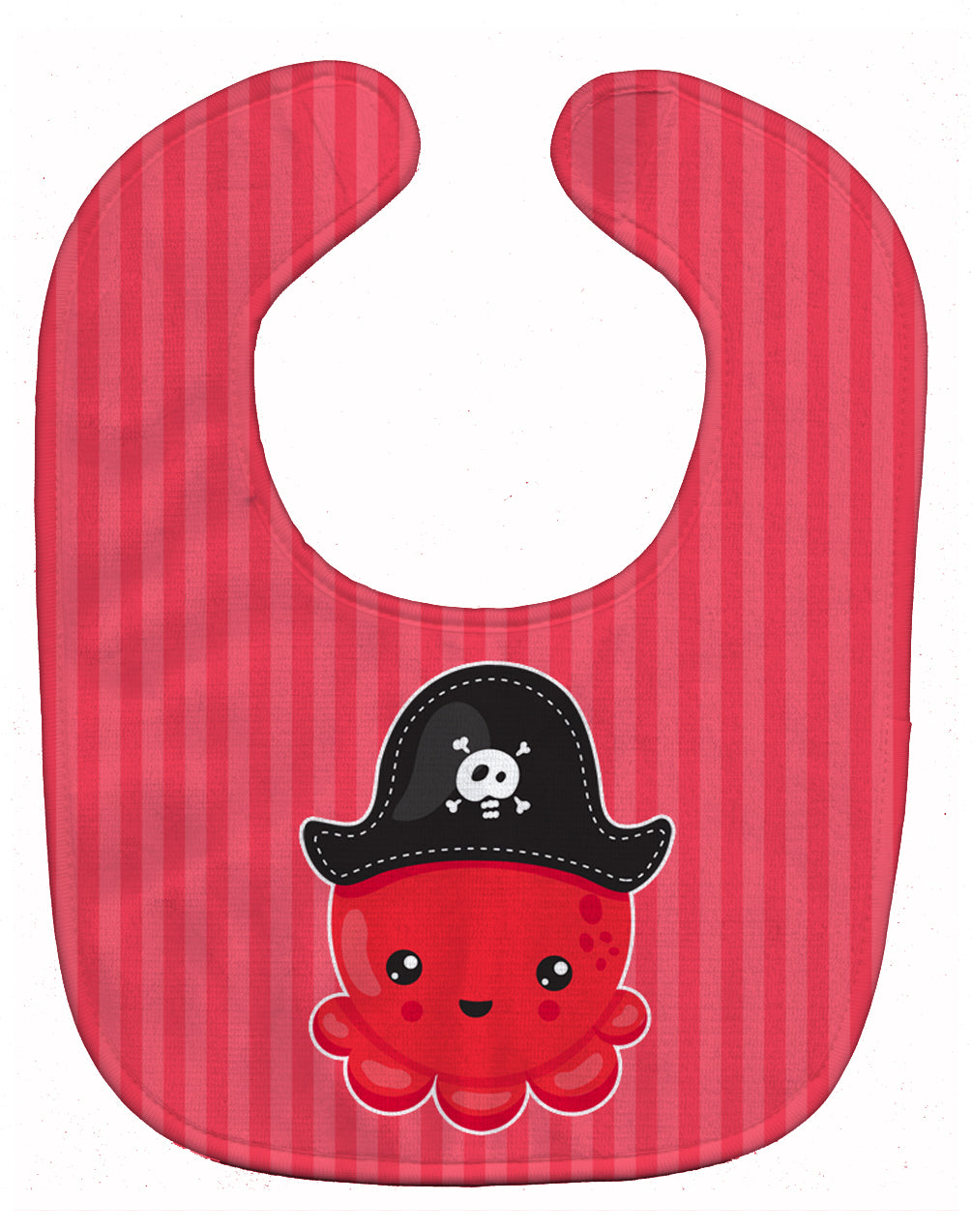 Nautical Pirate Octopus Red Baby Bib BB8918BIB - the-store.com
