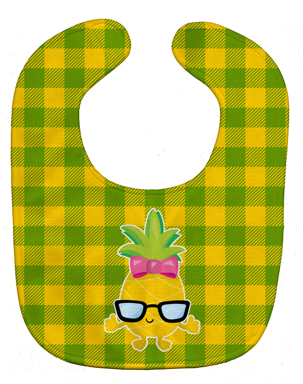 Pineapple Face Girl with Glasses Baby Bib BB8966BIB - the-store.com