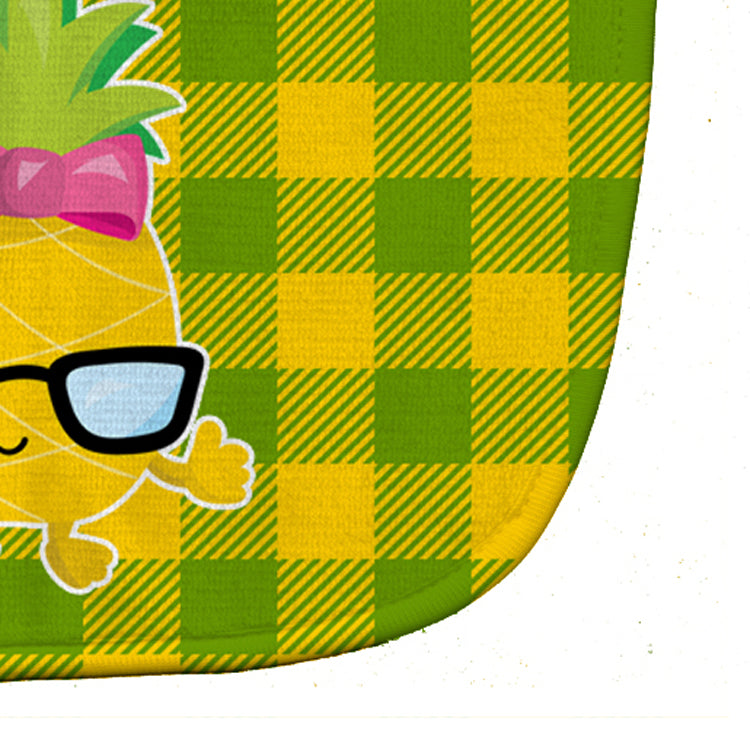 Pineapple Face Girl with Glasses Baby Bib BB8966BIB - the-store.com