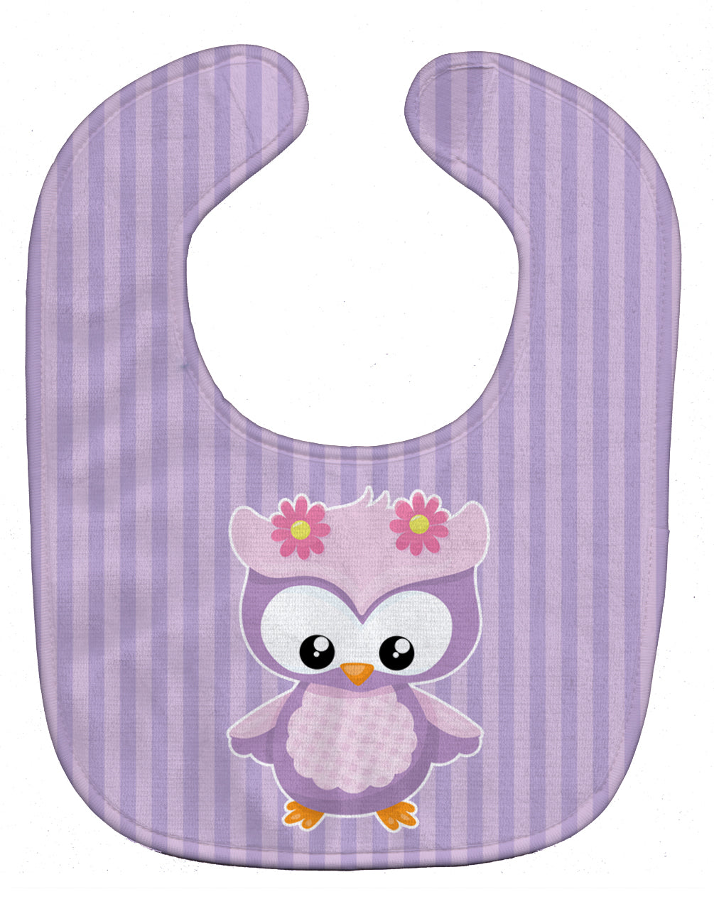 Caroline's Treasures Girl Bird on Purple Baby Bib BB9045BIB