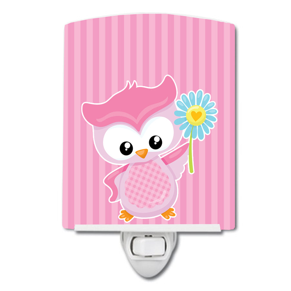Girl Bird with Flower Pink Ceramic Night Light BB9049CNL - the-store.com