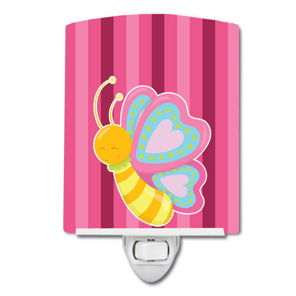Butterfly Pink Ceramic Night Light BB9058CNL - the-store.com