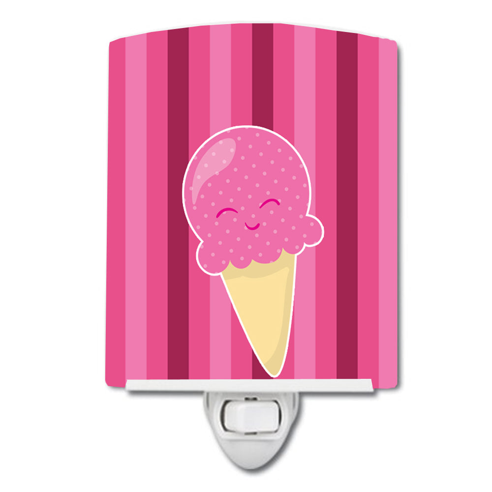 Ice Cream Cone Pink Ceramic Night Light BB9064CNL - the-store.com