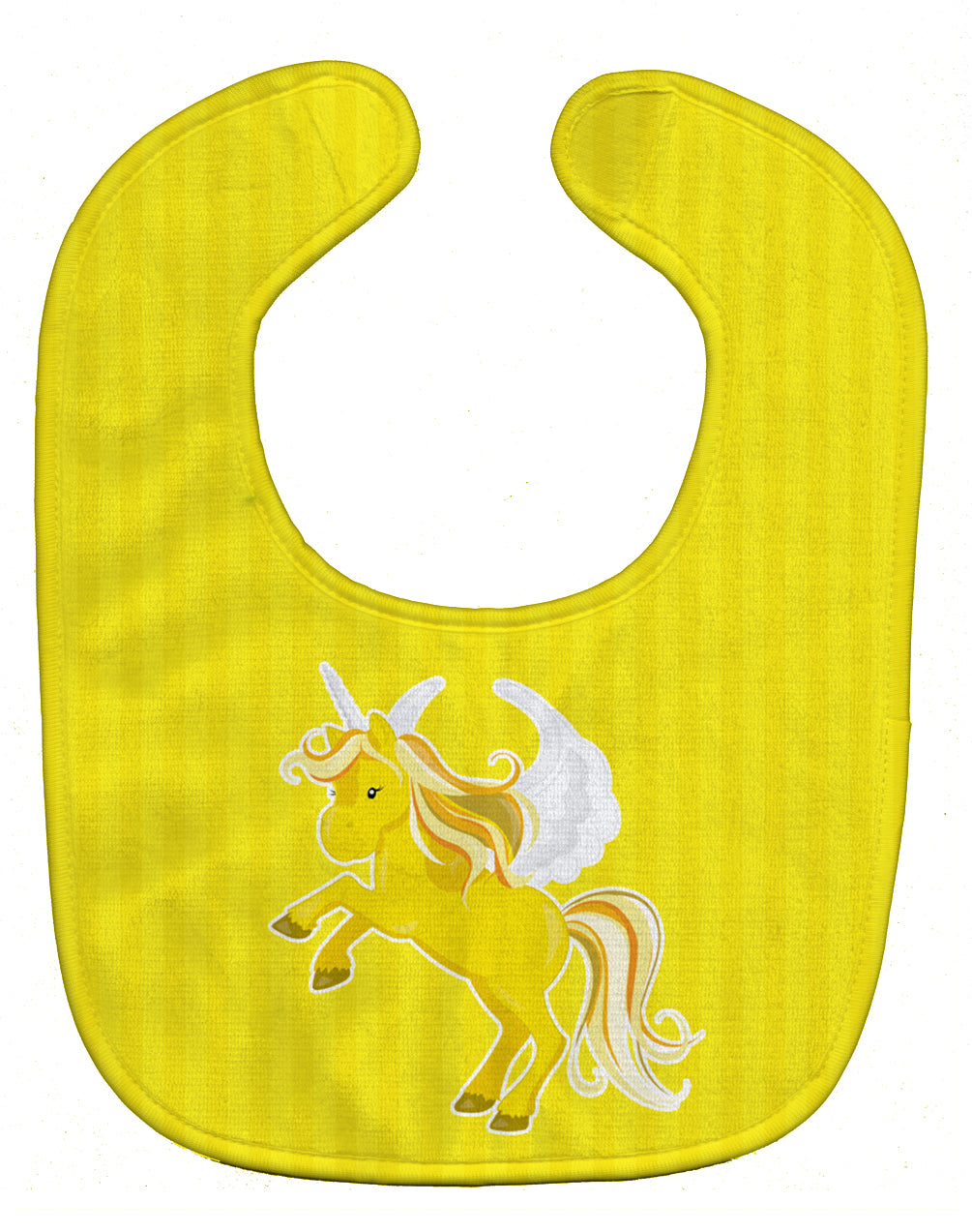 Unicorn Yellow Stripes Baby Bib BB9087BIB - the-store.com