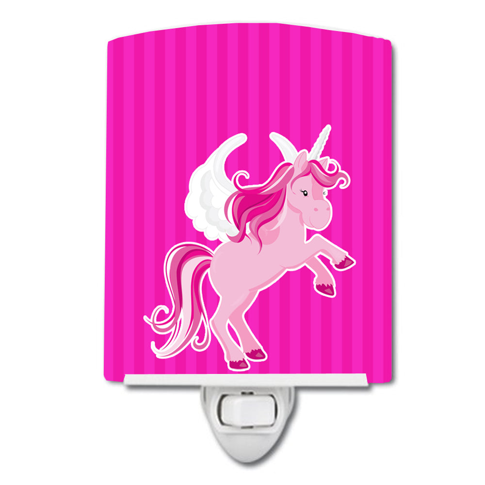 Unicorn Pink Stripes #2 Ceramic Night Light BB9093CNL - the-store.com