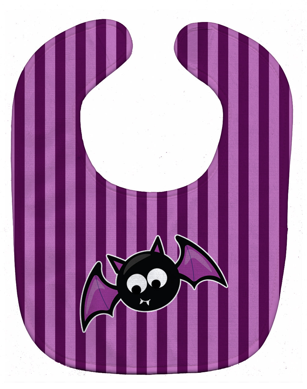 Halloween Bat Purple Stripes Baby Bib BB9111BIB - the-store.com