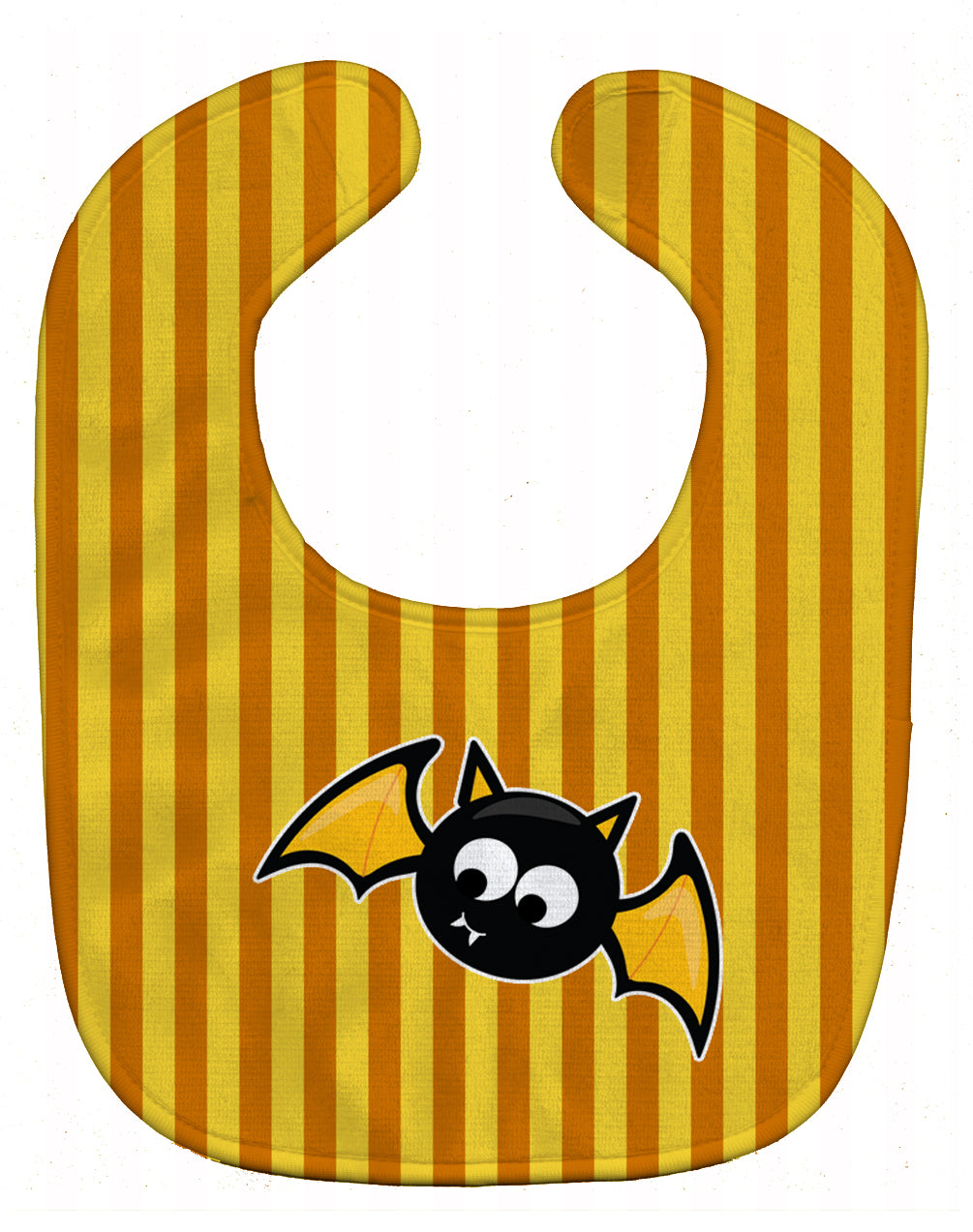 Halloween Bat Orange Stripes Baby Bib BB9112BIB - the-store.com