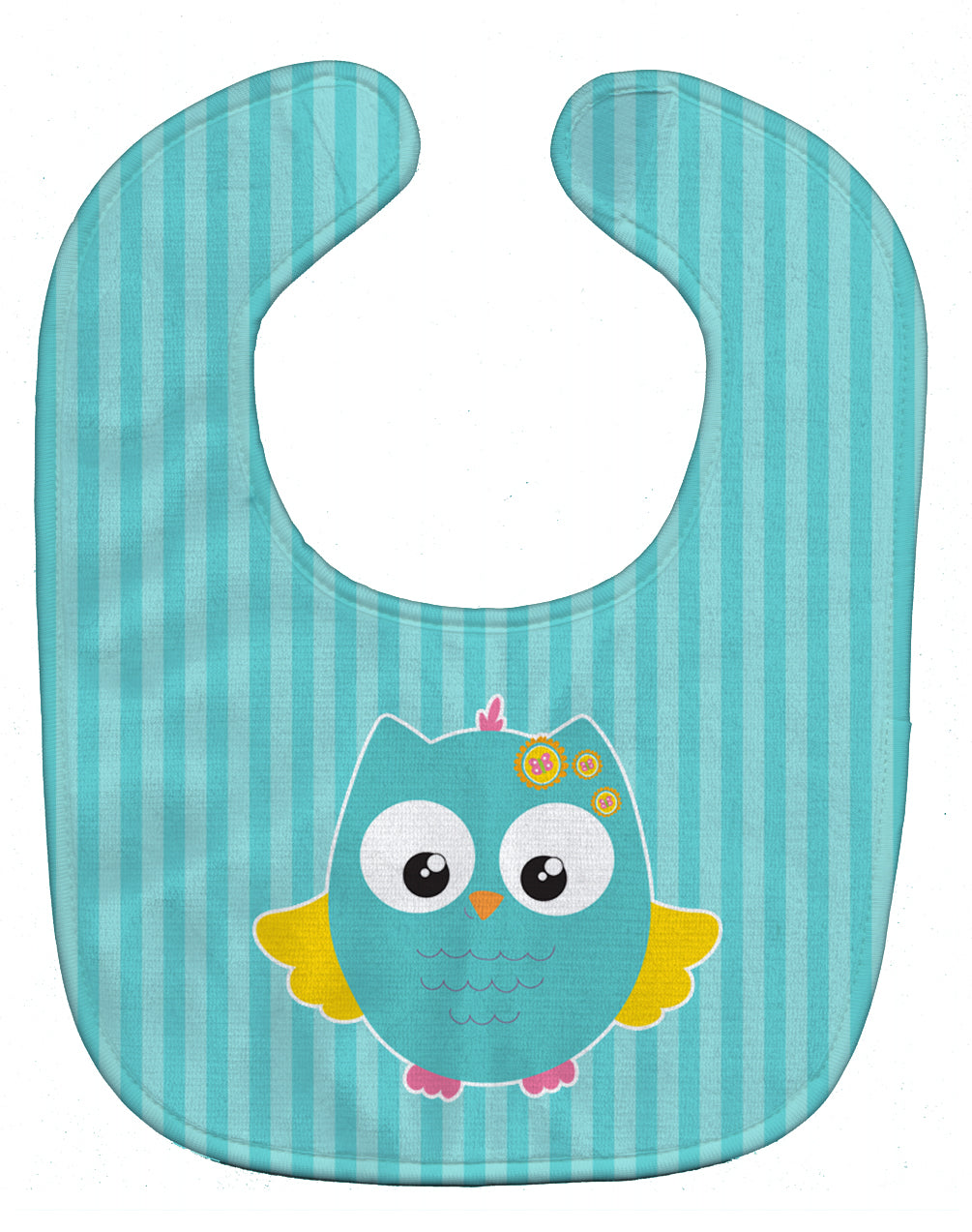 Owl and Blue Stripes Baby Bib BB9116BIB - the-store.com
