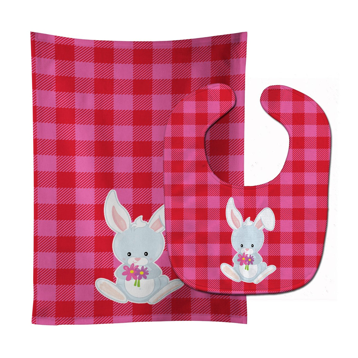 Bunny Rabbit #2 Baby Bib &amp; Burp Cloth BB9171STBU by Caroline&#39;s Treasures
