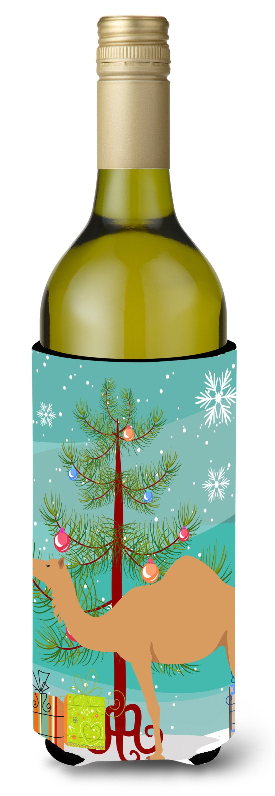 Arabian Camel Dromedary Christmas Wine Bottle Beverge Insulator Hugger BB9184LITERK by Caroline&#39;s Treasures