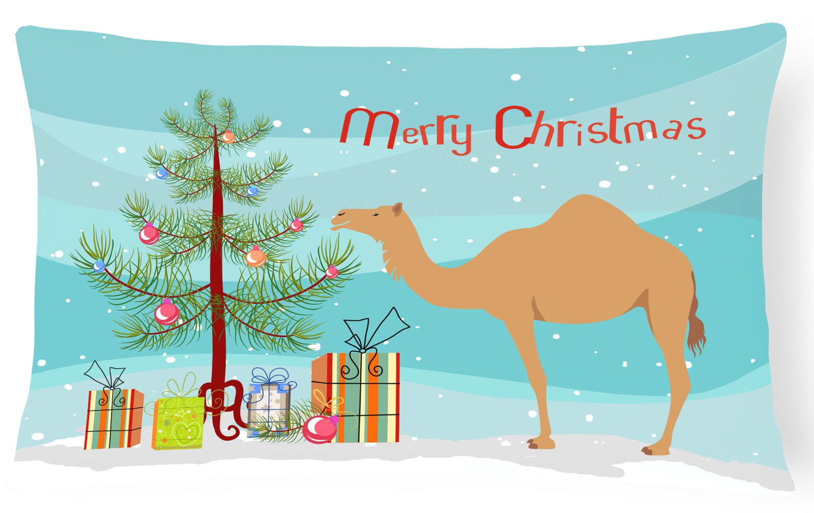 Arabian Camel Dromedary Christmas Canvas Fabric Decorative Pillow BB9184PW1216 by Caroline's Treasures
