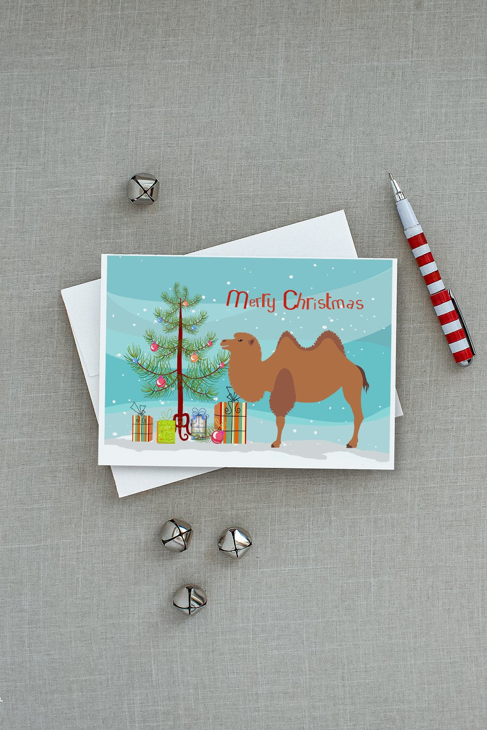 Bactrian Camel Christmas Greeting Cards and Envelopes Pack of 8 - the-store.com