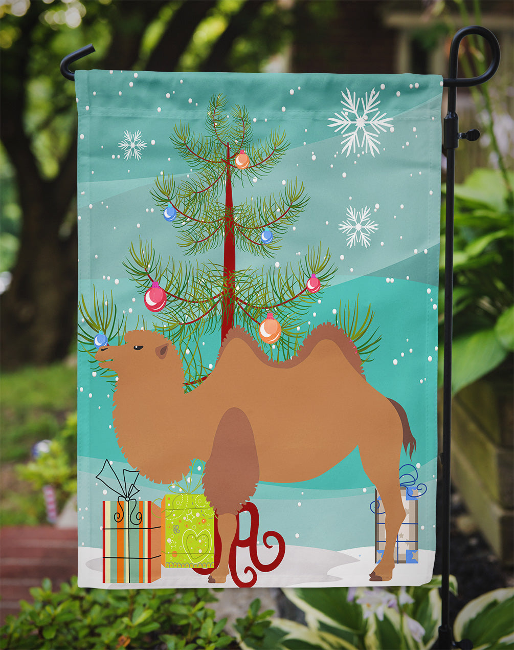 Bactrian Camel Christmas Flag Garden Size BB9185GF