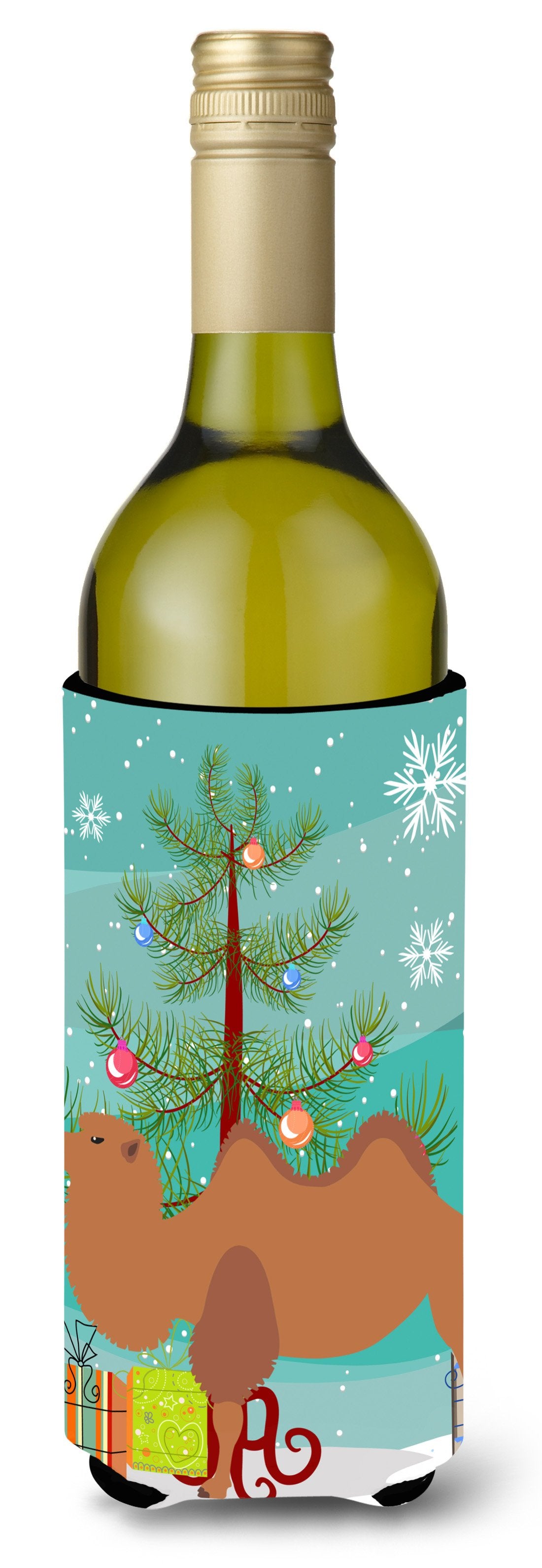 Bactrian Camel Christmas Wine Bottle Beverge Insulator Hugger BB9185LITERK by Caroline&#39;s Treasures