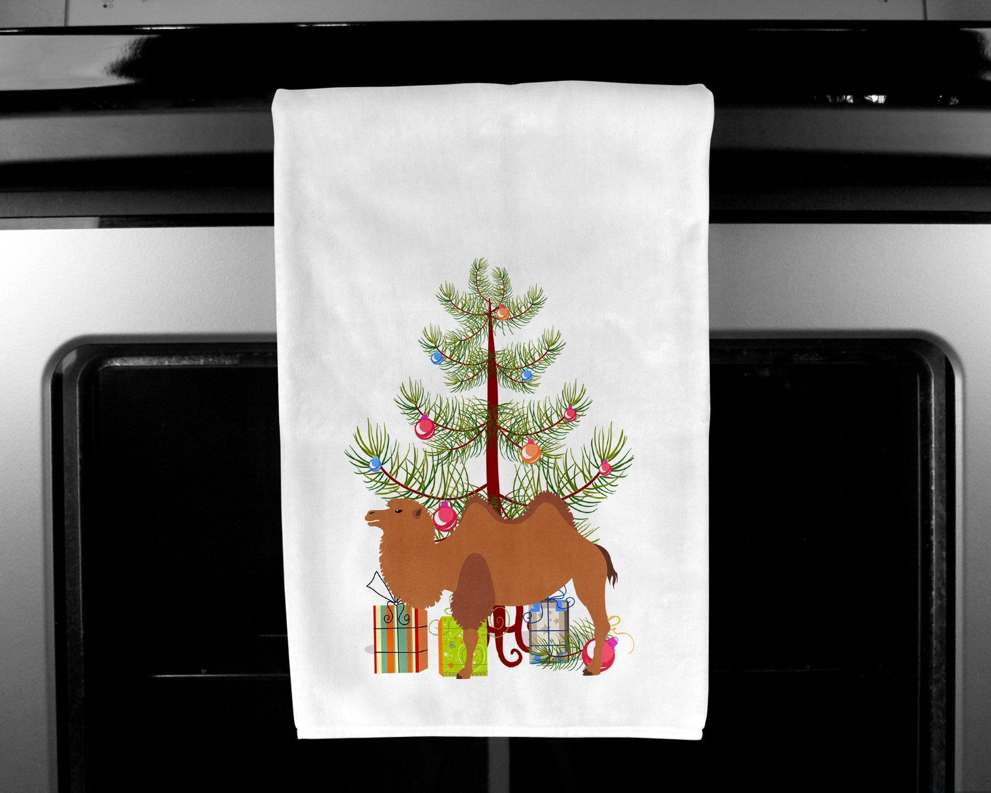 Bactrian Camel Christmas White Kitchen Towel Set of 2 BB9185WTKT by Caroline's Treasures