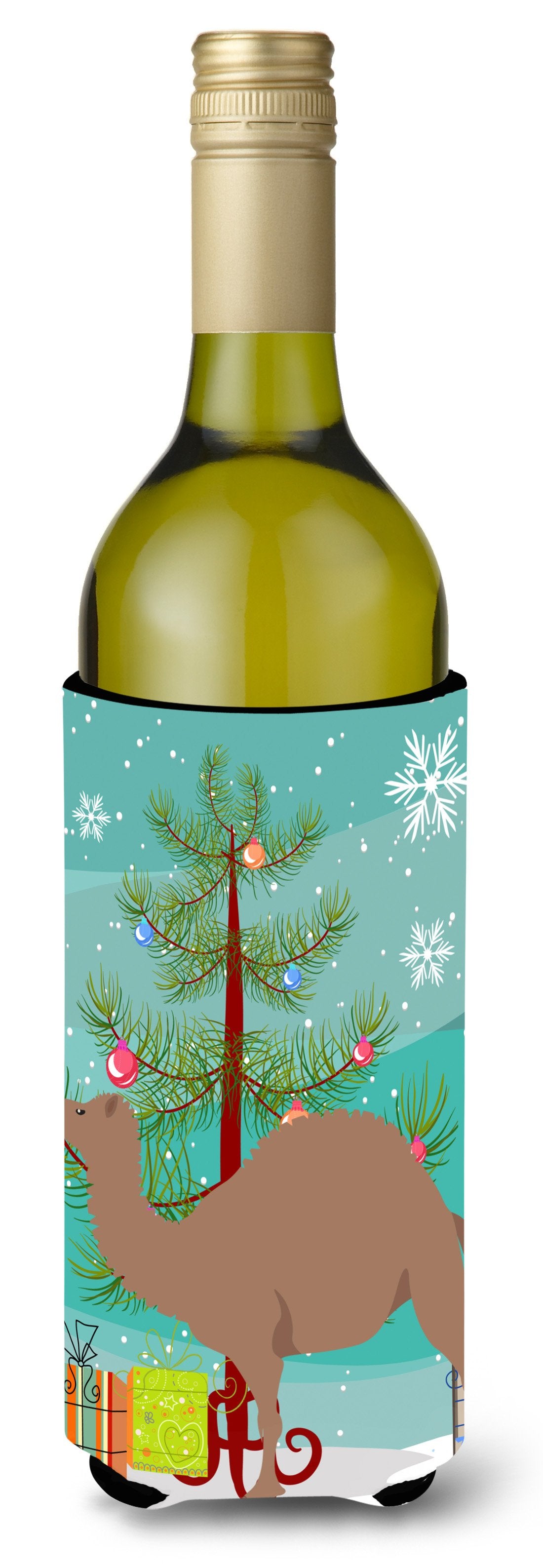 F1 Hybrid Camel Christmas Wine Bottle Beverge Insulator Hugger BB9186LITERK by Caroline&#39;s Treasures