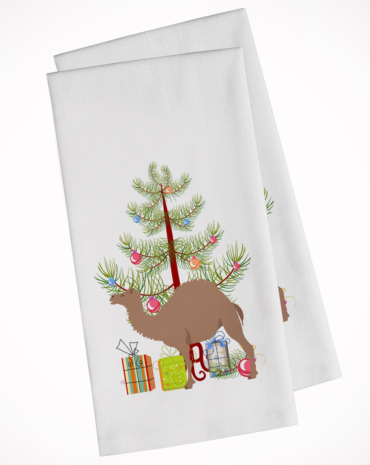 F1 Hybrid Camel Christmas White Kitchen Towel Set of 2 BB9186WTKT by Caroline&#39;s Treasures