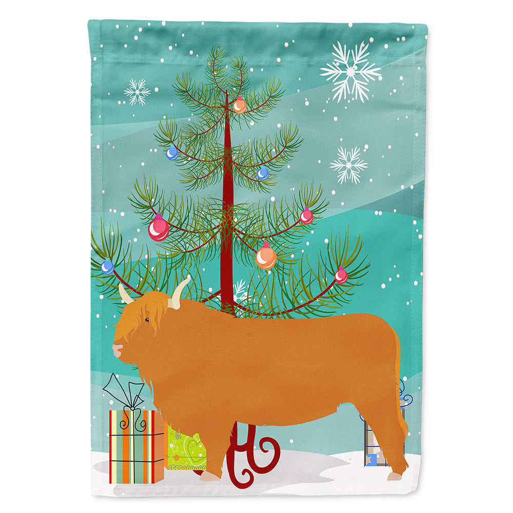 Highland Cow Christmas Flag Canvas House Size BB9187CHF  the-store.com.
