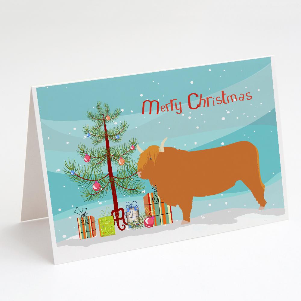 Buy this Highland Cow Christmas Greeting Cards and Envelopes Pack of 8
