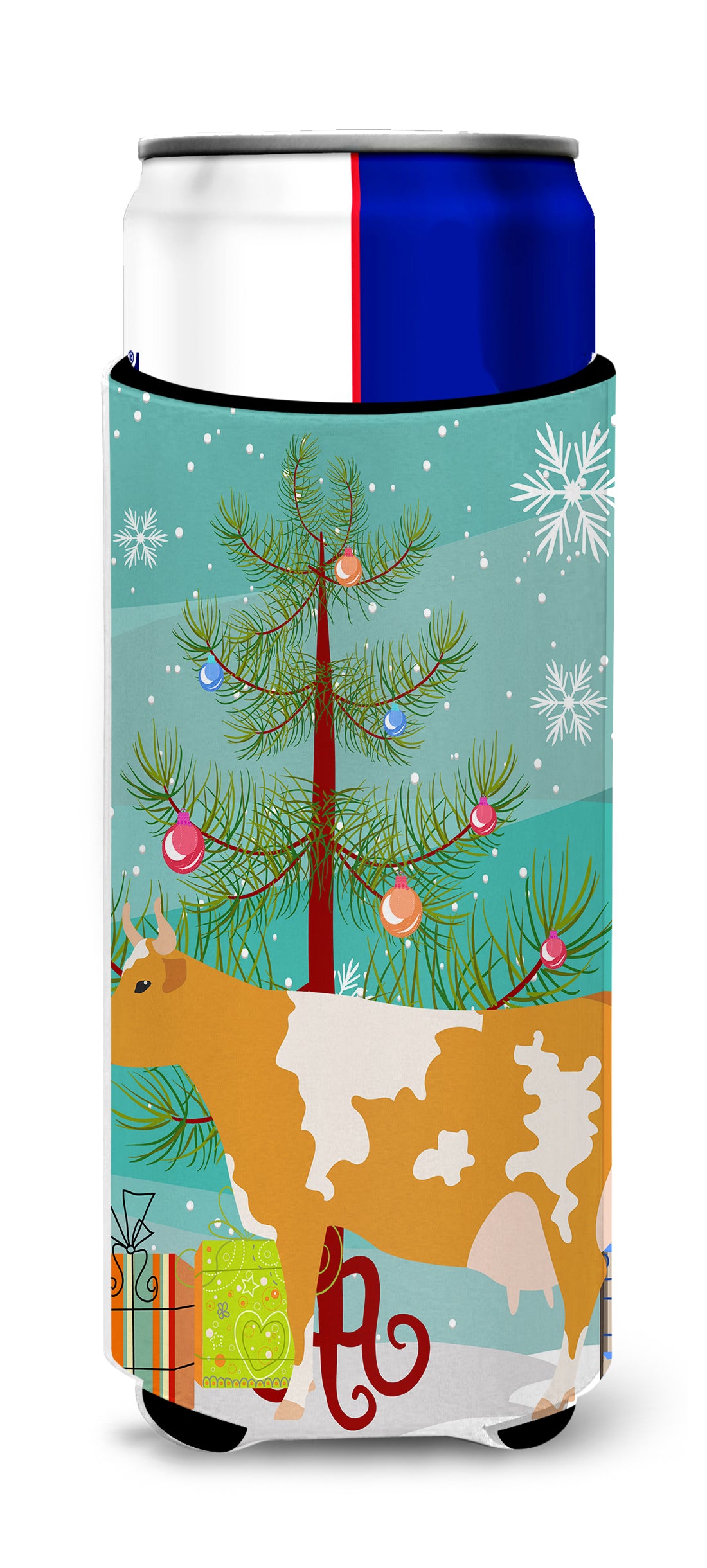 Guernsey Cow Christmas  Ultra Hugger for slim cans BB9188MUK  the-store.com.