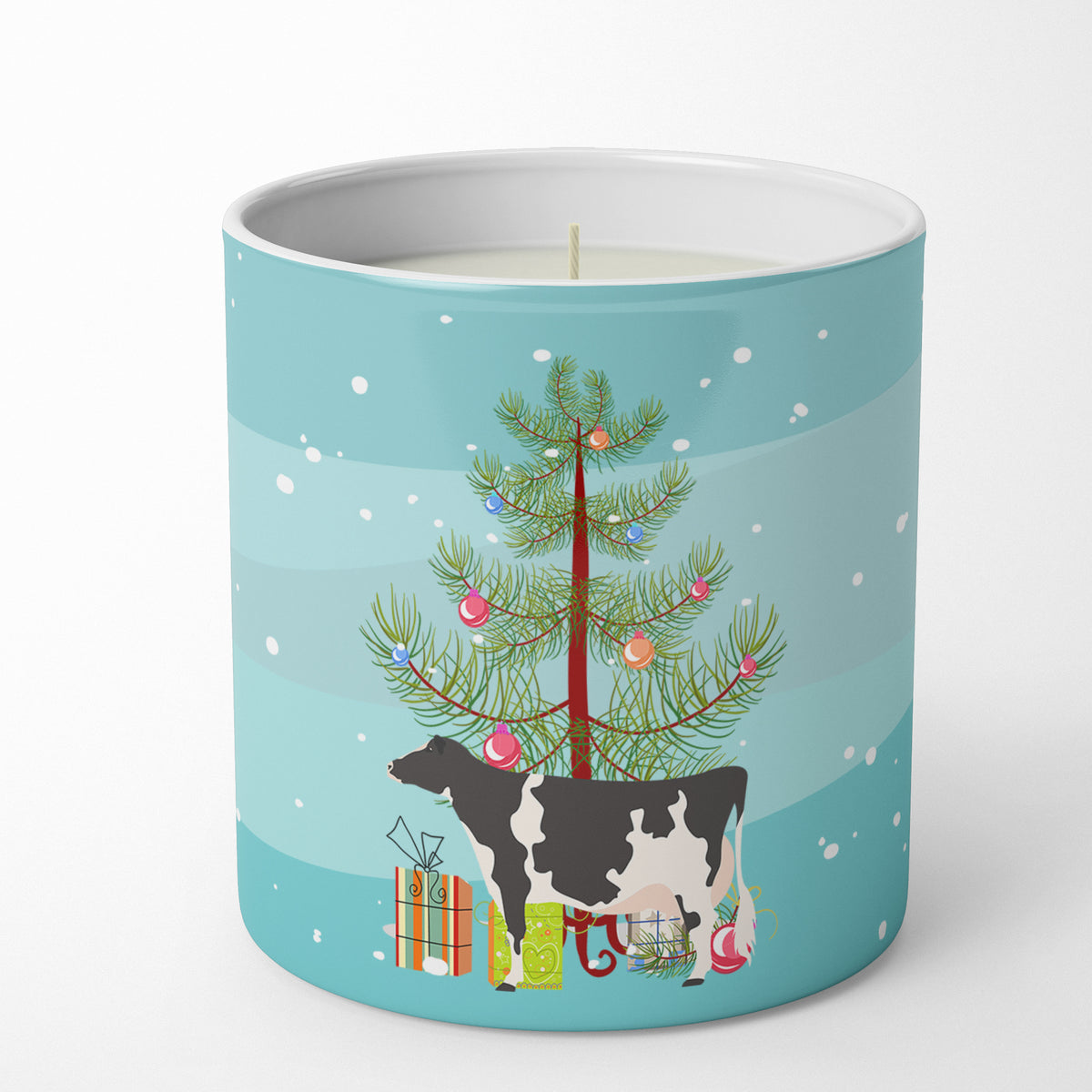 Buy this Holstein Cow Christmas 10 oz Decorative Soy Candle