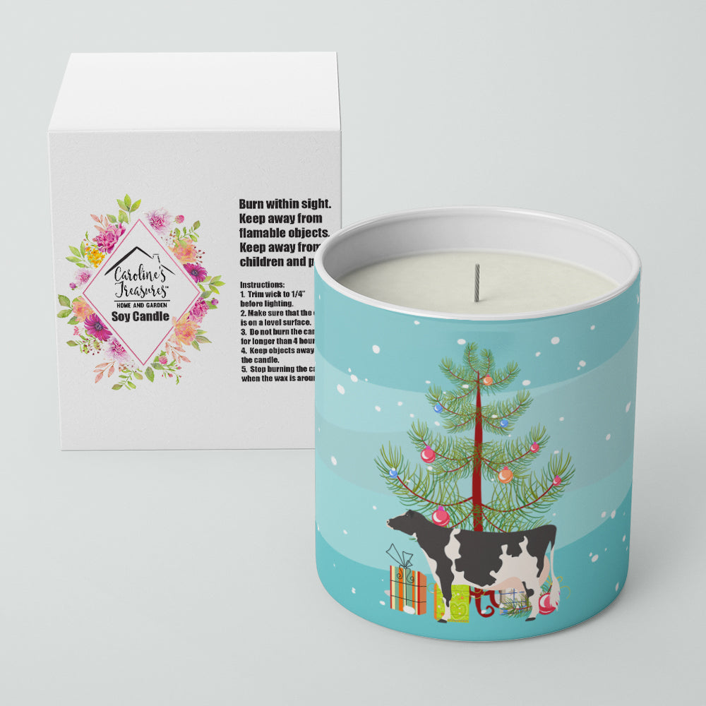Holstein Cow Christmas 10 oz Decorative Soy Candle - the-store.com