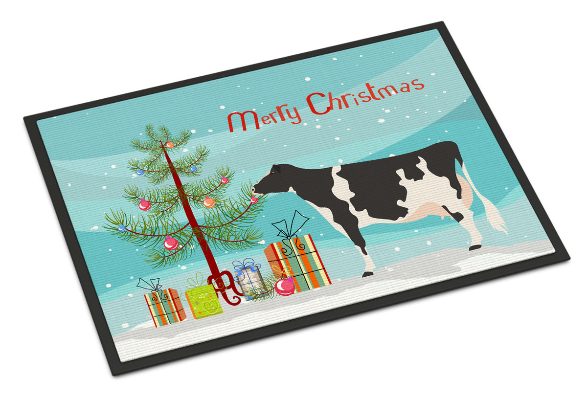 Holstein Cow Christmas Indoor or Outdoor Mat 18x27 BB9189MAT - the-store.com