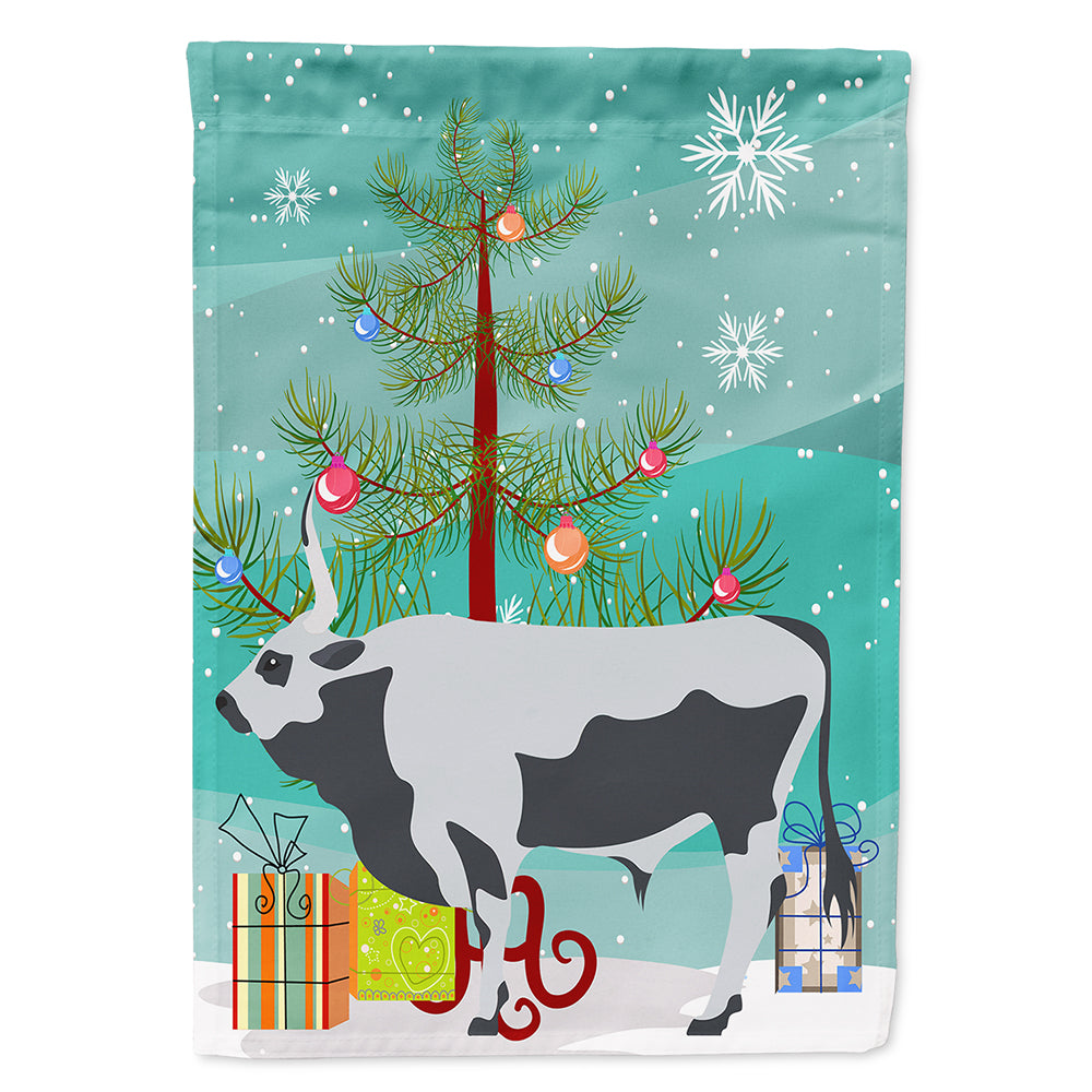 Hungarian Grey Steppe Cow Christmas Flag Canvas House Size BB9191CHF