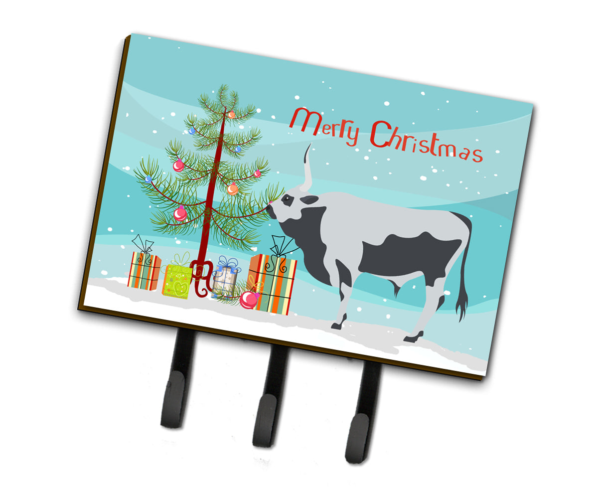 Laisse ou porte-clés de Noël de vache des steppes grise hongroise BB9191TH68