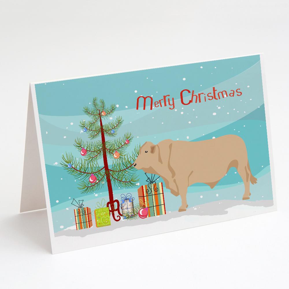 Buy this Charolais Cow Christmas Greeting Cards and Envelopes Pack of 8