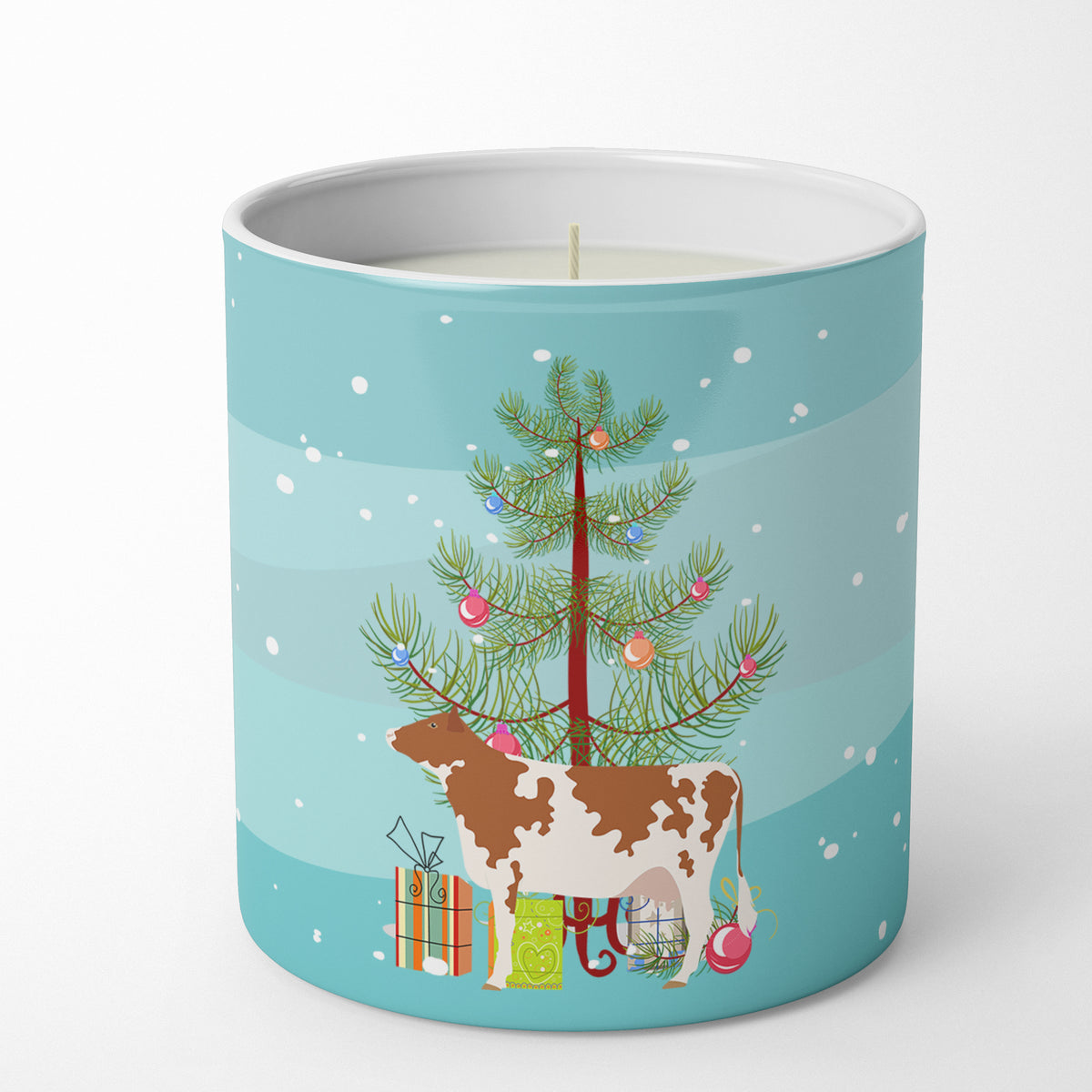 Buy this Ayrshire Cow Christmas 10 oz Decorative Soy Candle