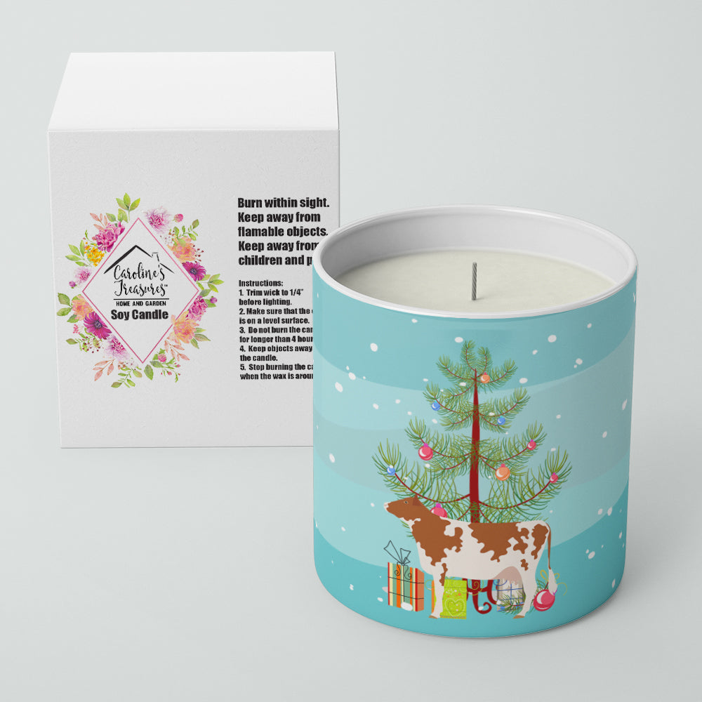 Ayrshire Cow Christmas 10 oz Decorative Soy Candle - the-store.com