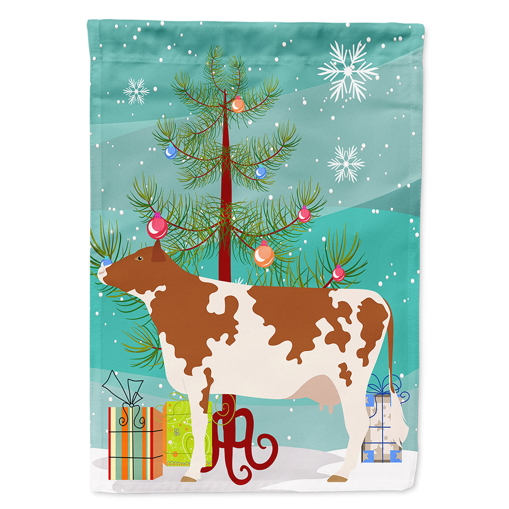 Ayrshire Cow Christmas Flag Canvas House Size BB9194CHF  the-store.com.