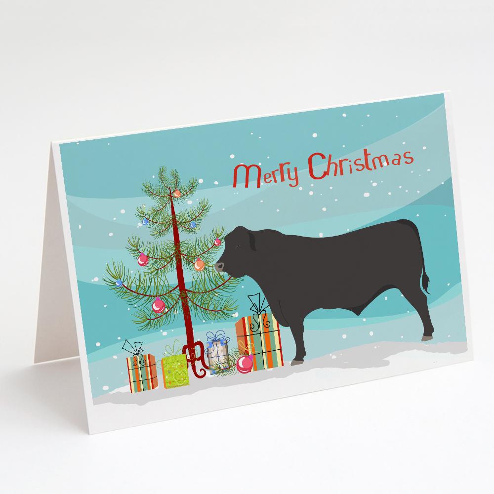 Buy this Black Angus Cow Christmas Greeting Cards and Envelopes Pack of 8